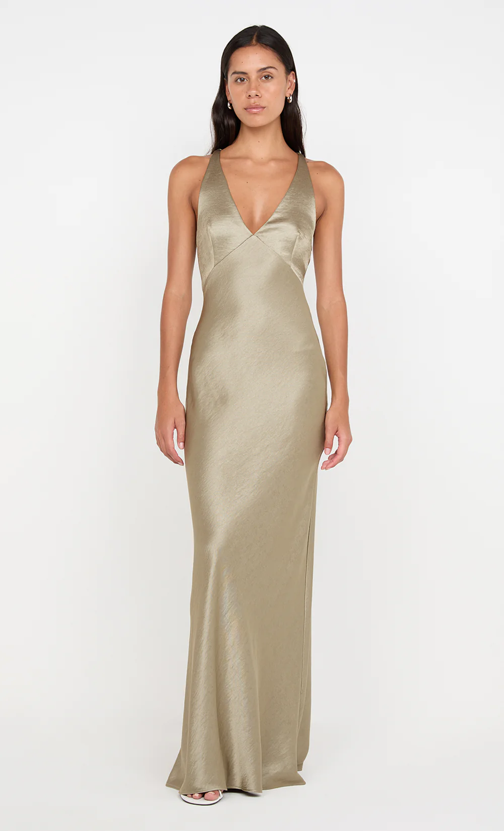 THE DREAMER V NECK DRESS - SAGE - Image 5