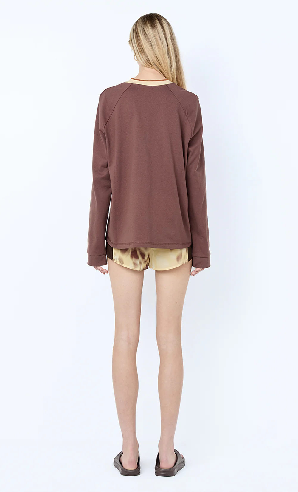 VARSITY LONG SLEEVE TEE - DARK CHOCOLATE - Image 5