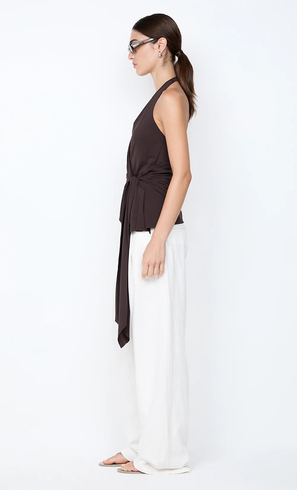 VINNIE WIDE LEG PANT - WHITE - Image 5
