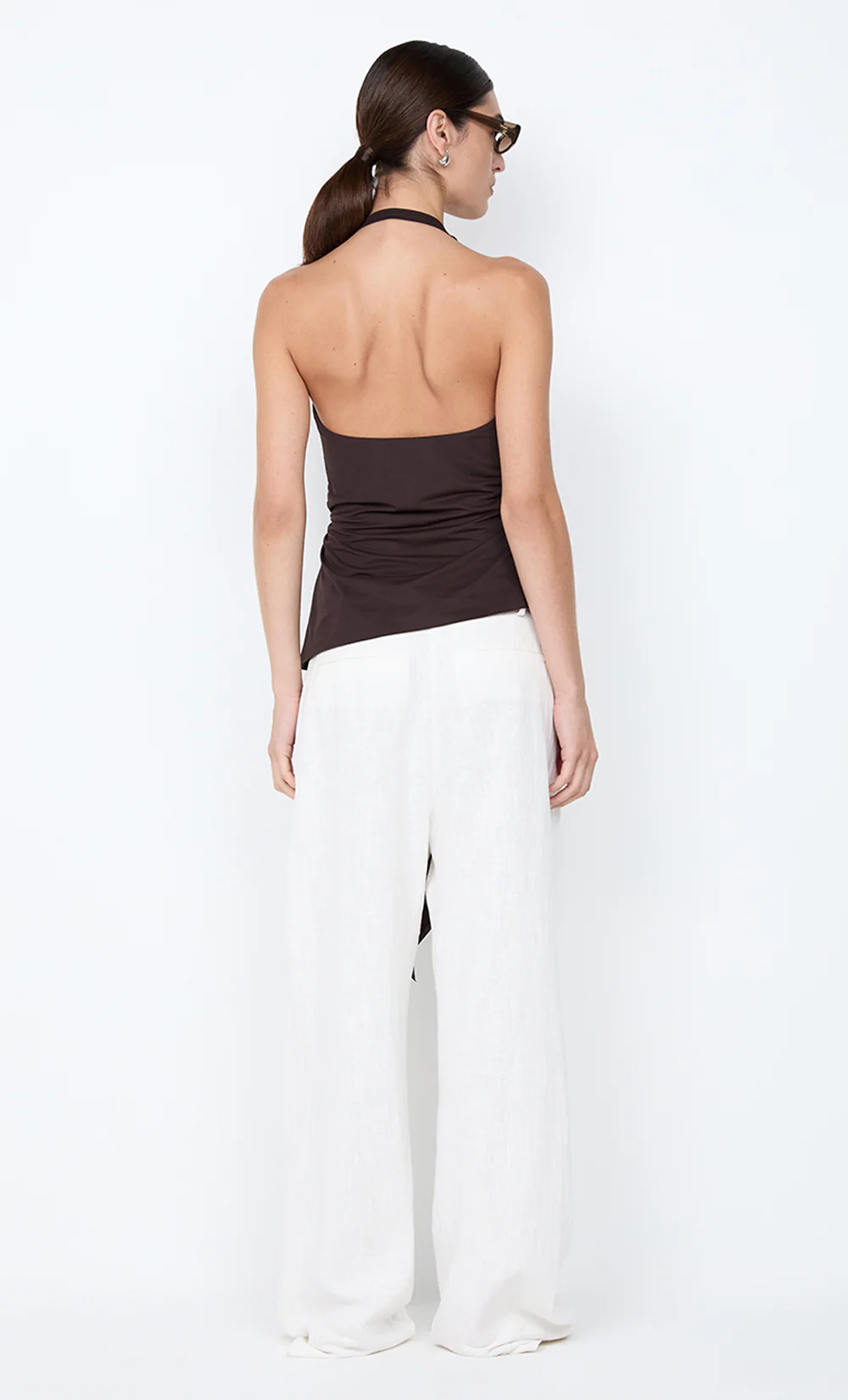 VINNIE WIDE LEG PANT - WHITE - Image 7