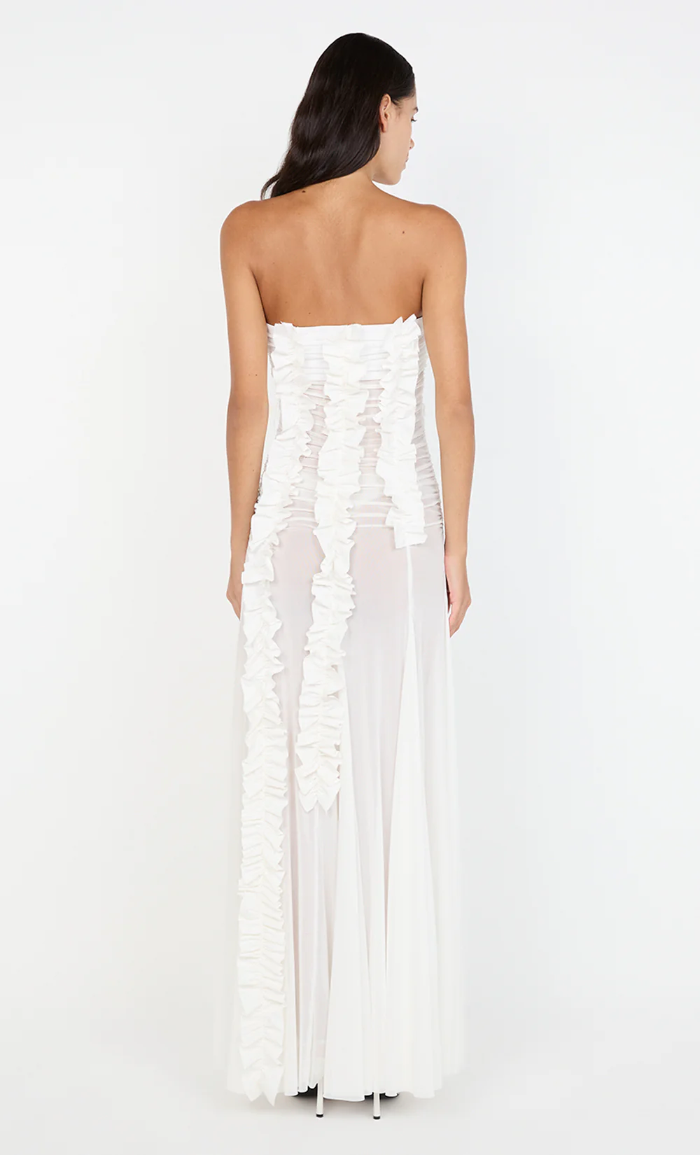 VIOLA RUFFLE GOWN - IVORY - Image 6
