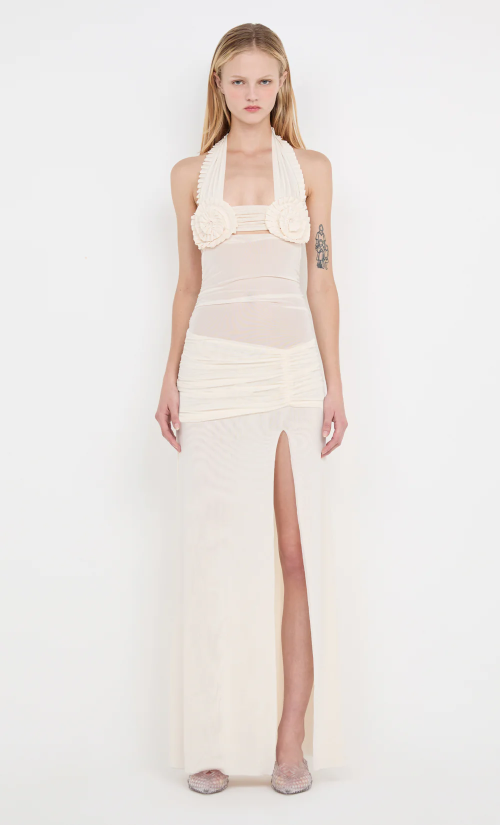 VIOLA SPIRAL MAXI DRESS - BUTTERCREAM