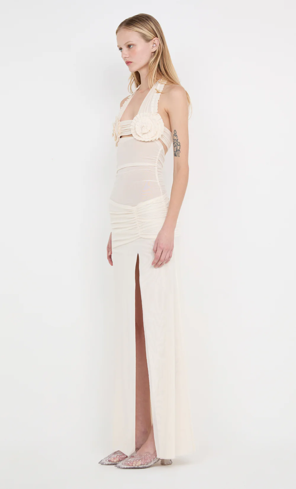 VIOLA SPIRAL MAXI DRESS - BUTTERCREAM - Image 3
