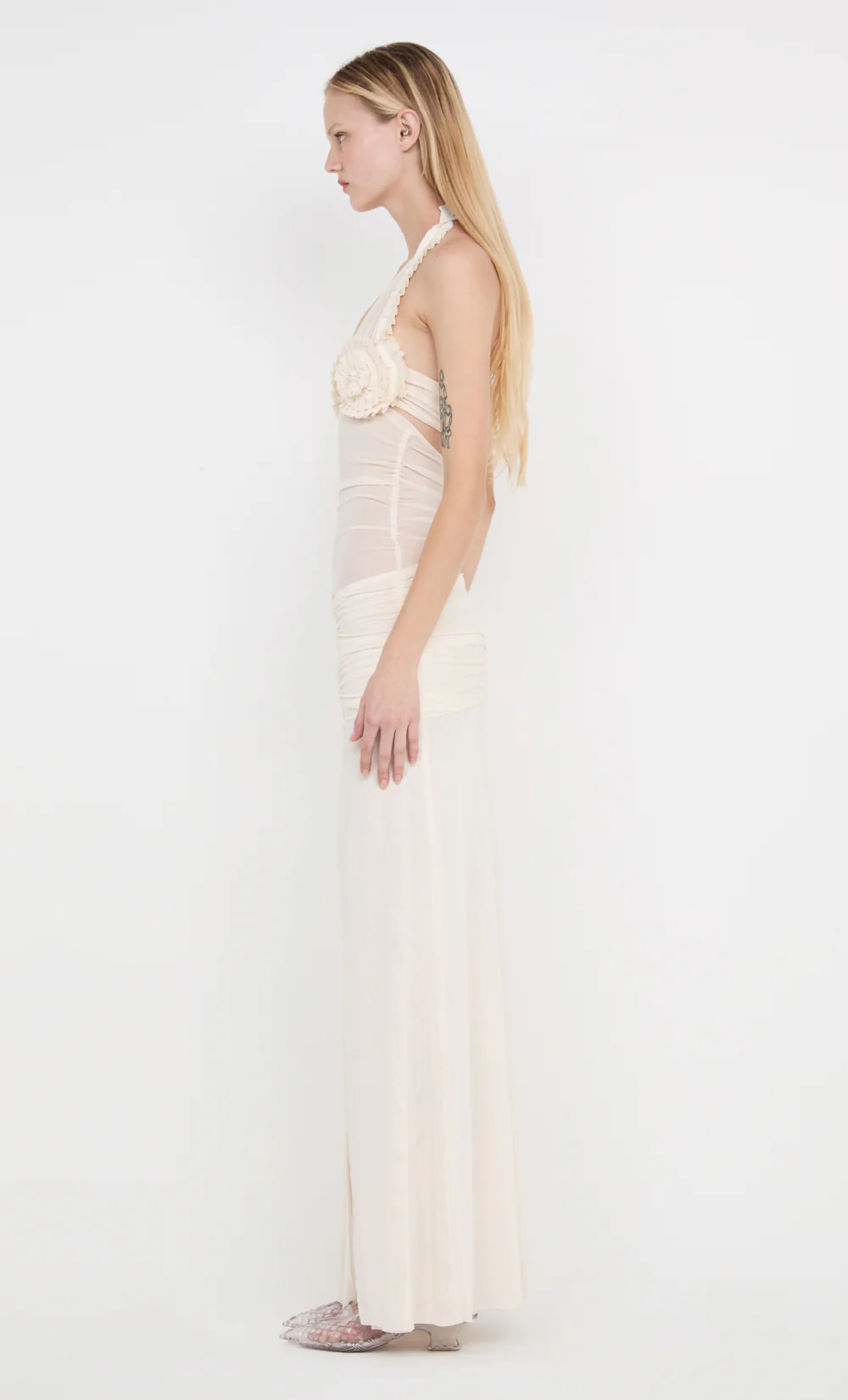 VIOLA SPIRAL MAXI DRESS - BUTTERCREAM - Image 5