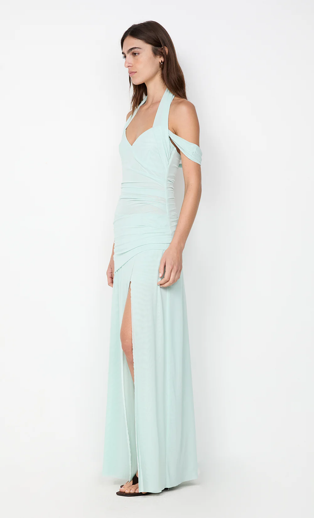 WINNIE HALTER MAXI DRESS - SPEARMINT - Image 2