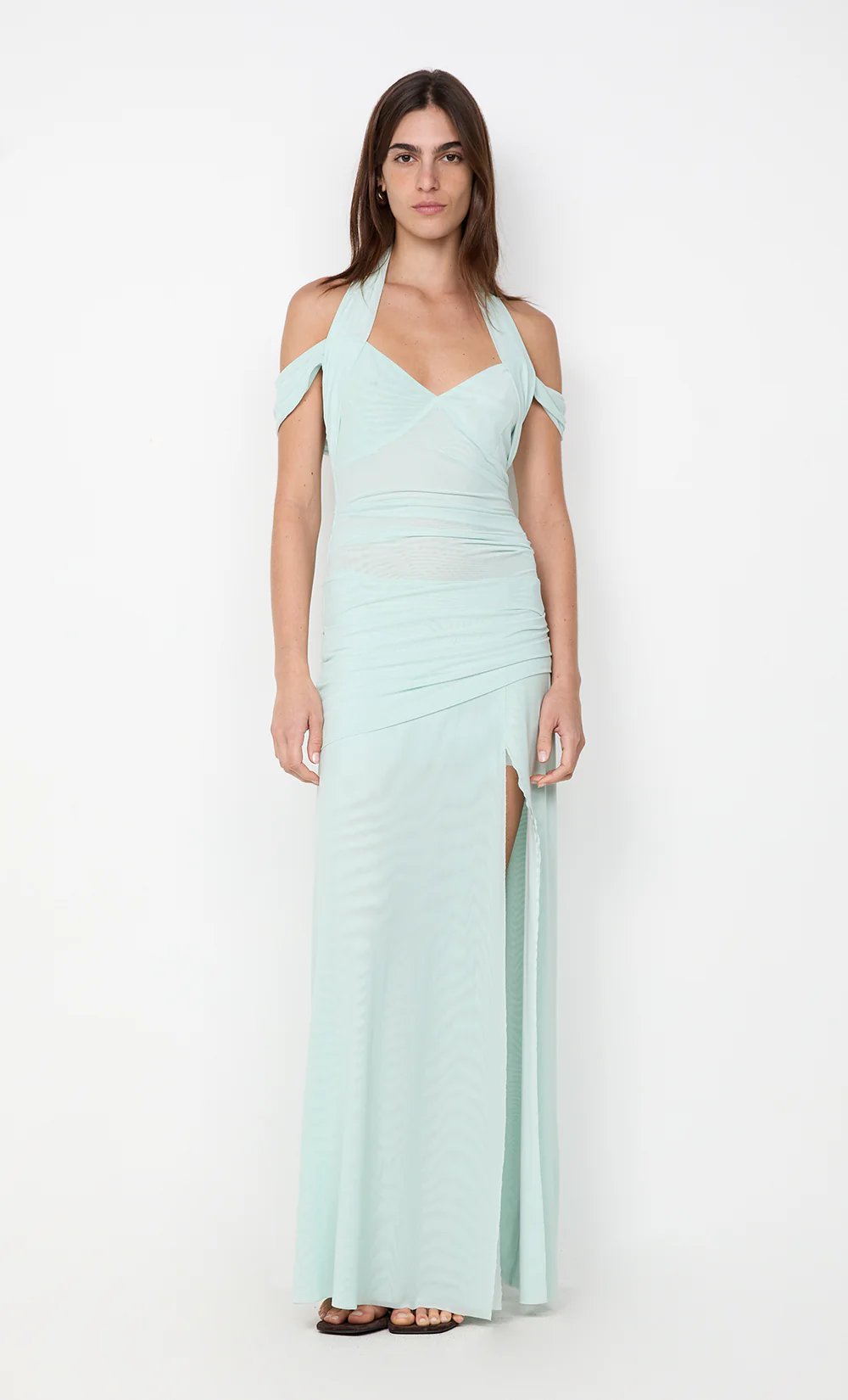 WINNIE HALTER MAXI DRESS - SPEARMINT - Image 6